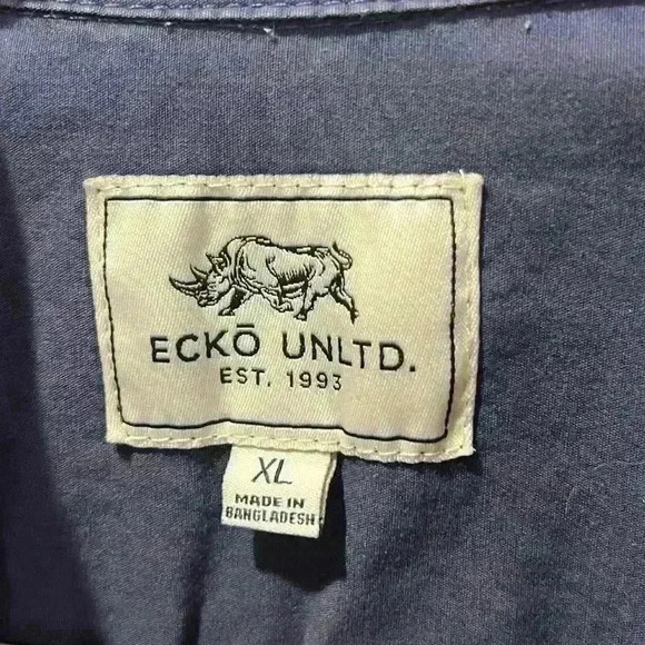 ECKO UNLTD Stonewashed Shirt Casual Military like styling. Size XL - Picture 5 of 6